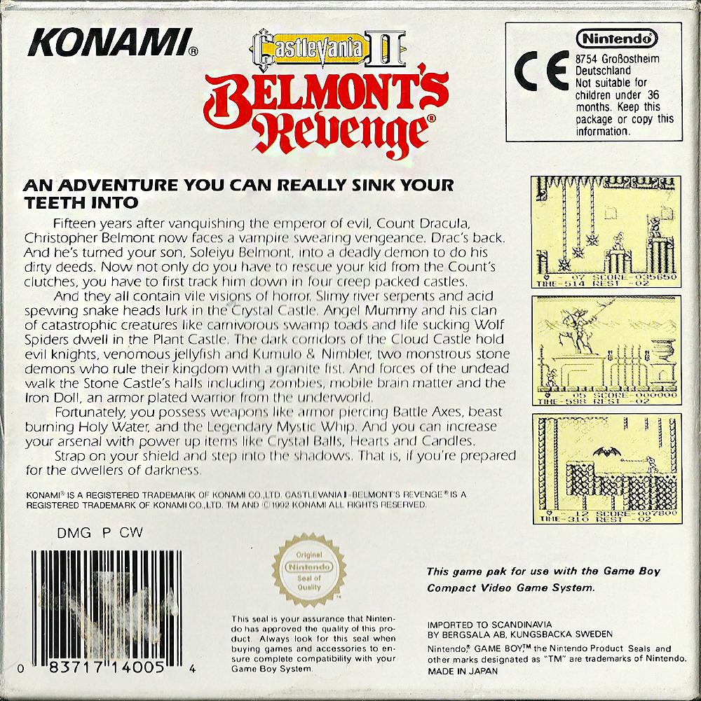 Game Boy - Castlevania II Belmont's Revenge