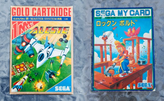 Sega Master system games Rock N' Bolt and Aleste