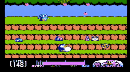 Famicom - Yume Penguin Monogatari - screenshot enemies