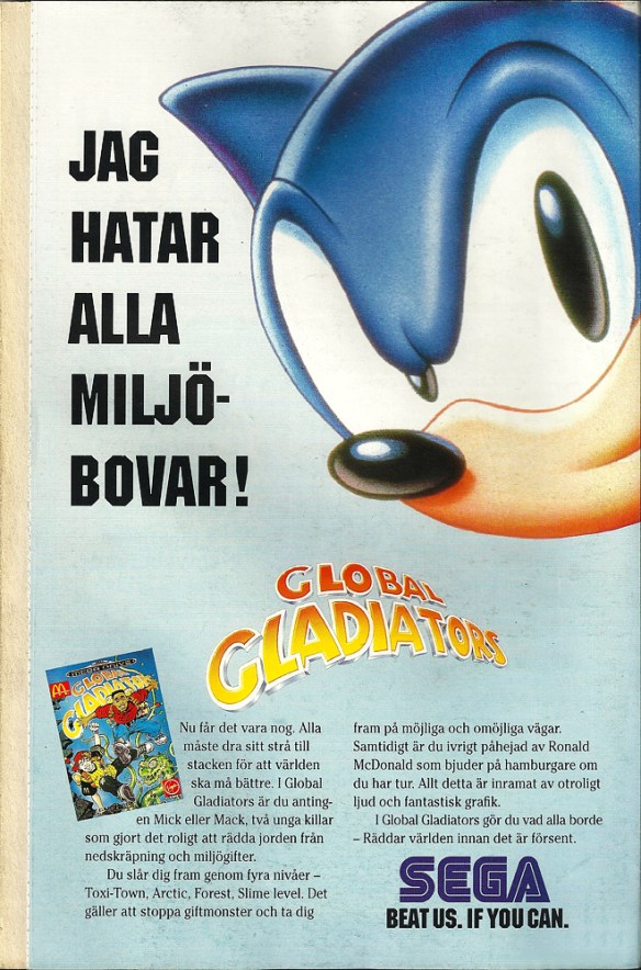 McDonald's Global Gladiators - Version Complète PAL Pour Sega Master System, Bon état