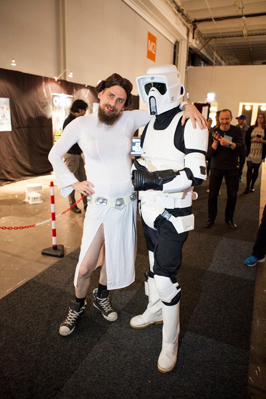 Prince Leia and Scout Trooper