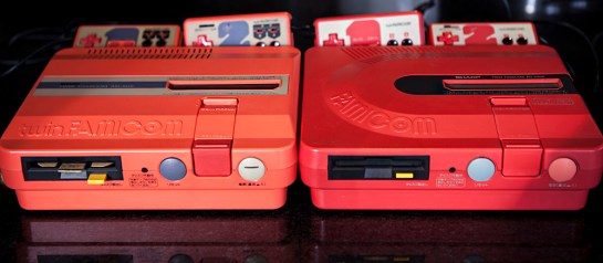 Sharp Twin Famicom red and pale orange