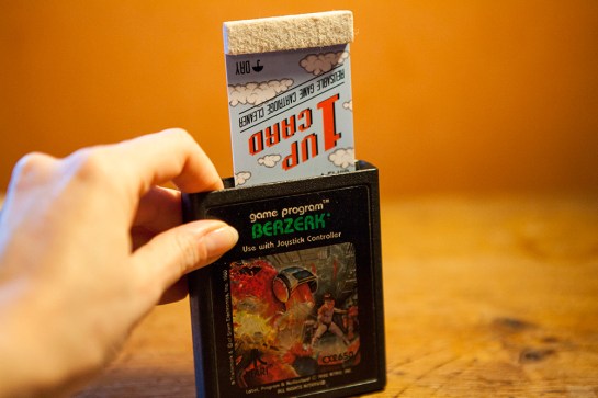 1 up card with Atari 2600 cart Atari-1upcard