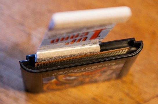 1 up card with Sega Mega Drive cart Sega-Mega-Drive-1-up-card