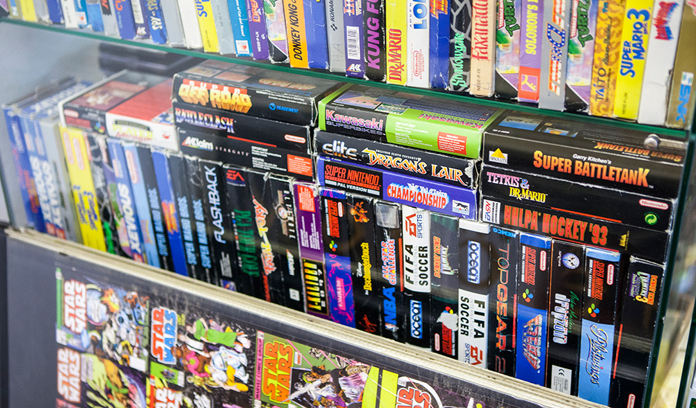 Super Nintendo games at Blacklist Halmstad