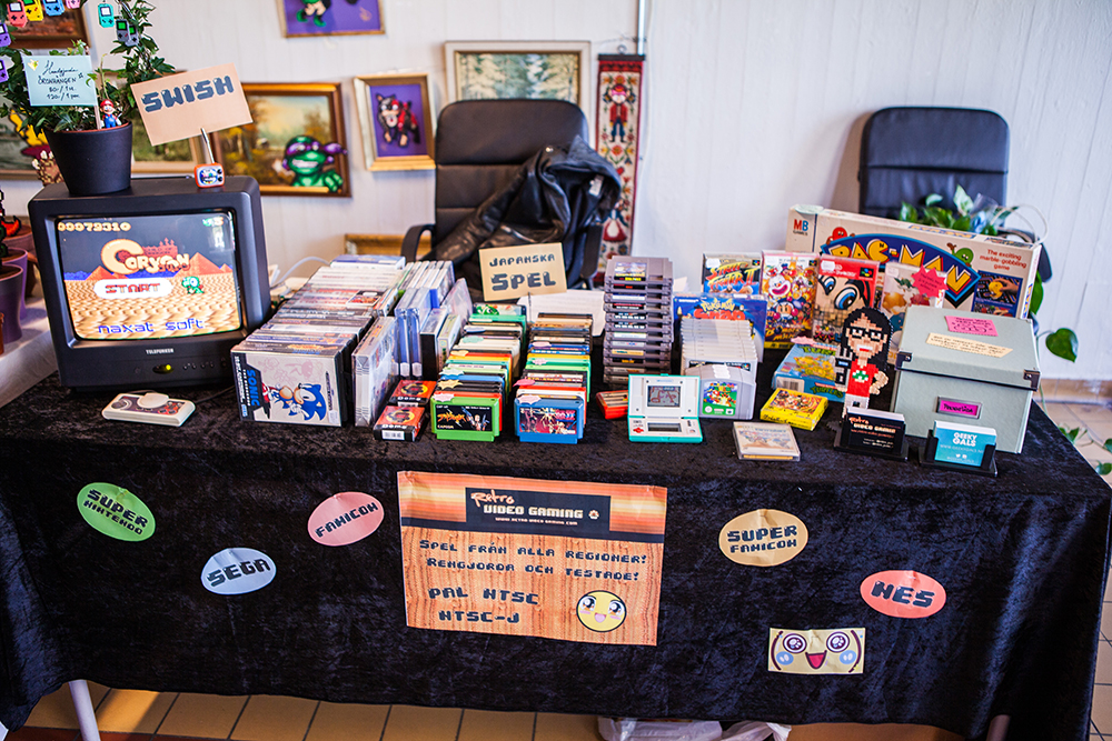 My table at Retrospelsfestivalen 2015