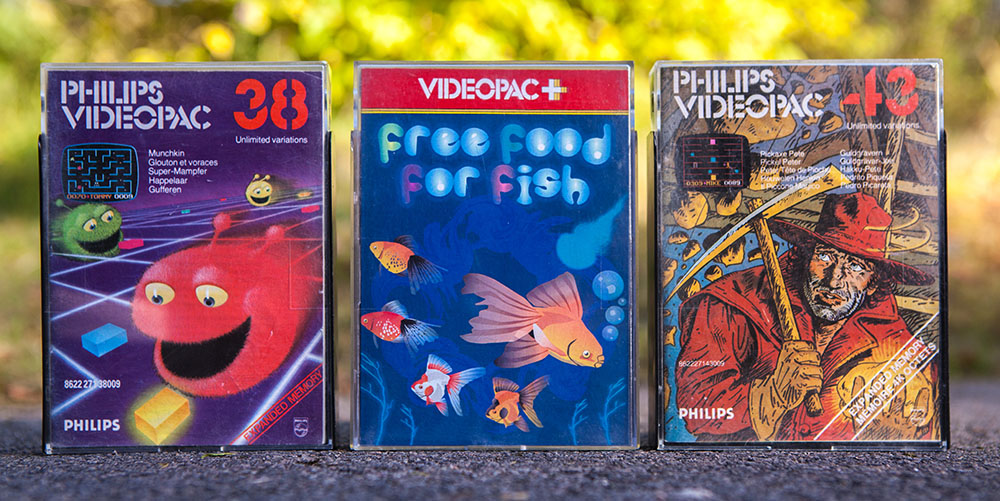 Philips Videopac Computer G7000 games 38, 43 and free food for fish
