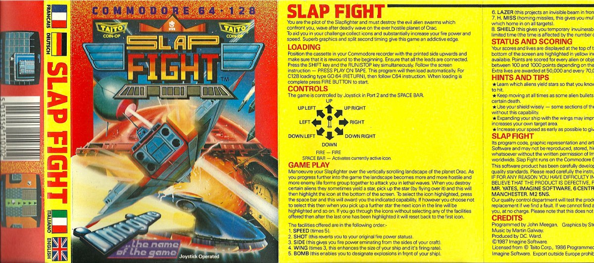 C64 Slap Fight full scan