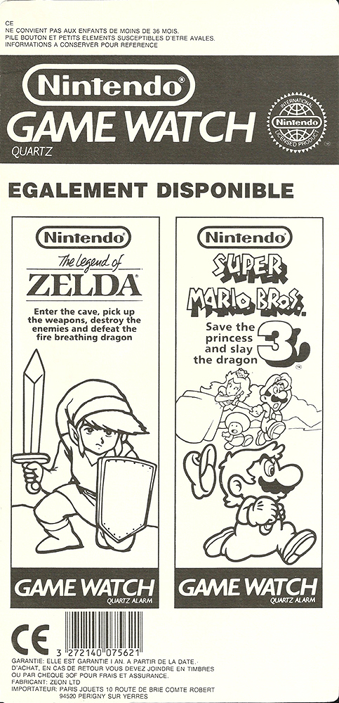 Nintendo Game Watch - Tetris back