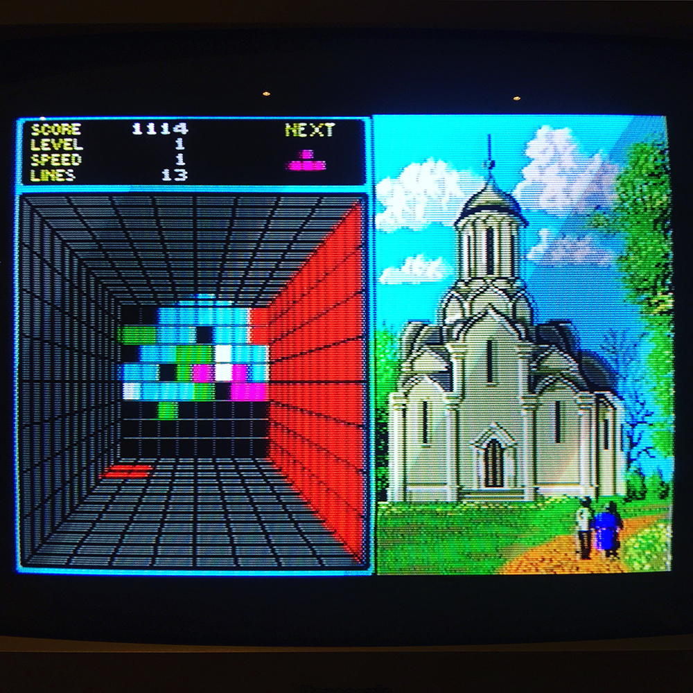 Welltris on Atari ST - red walls