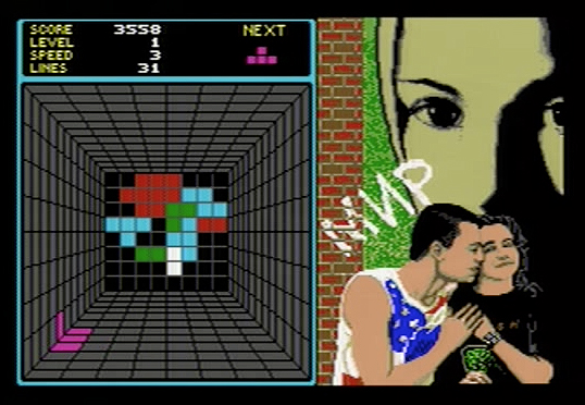 Welltris on Atari ST - Stage 3