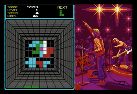 Welltris on Atari ST - Stage 4