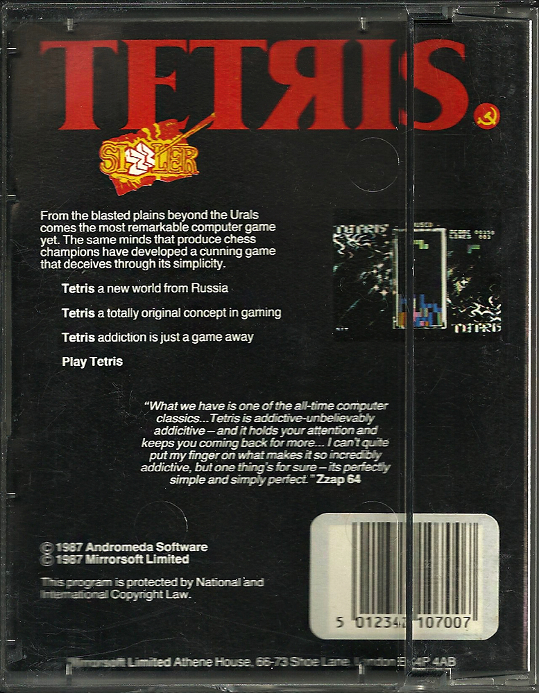 ZX Spectrum - Tetris back