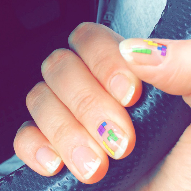 Tetris Nails
