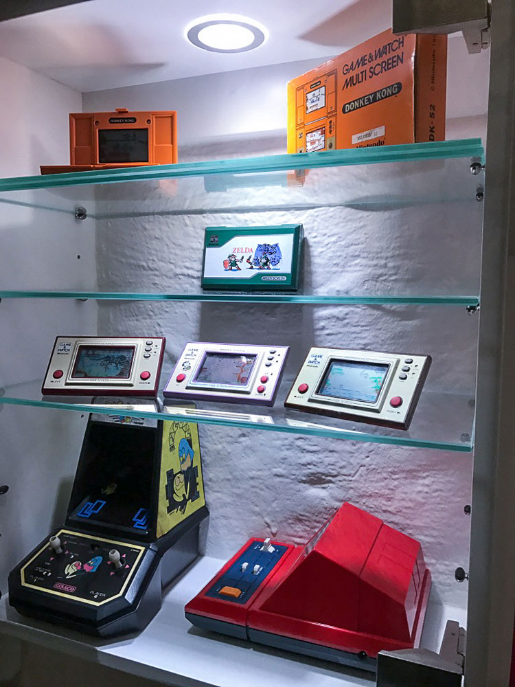 Handhelds on display at Stockholms Gaming museum