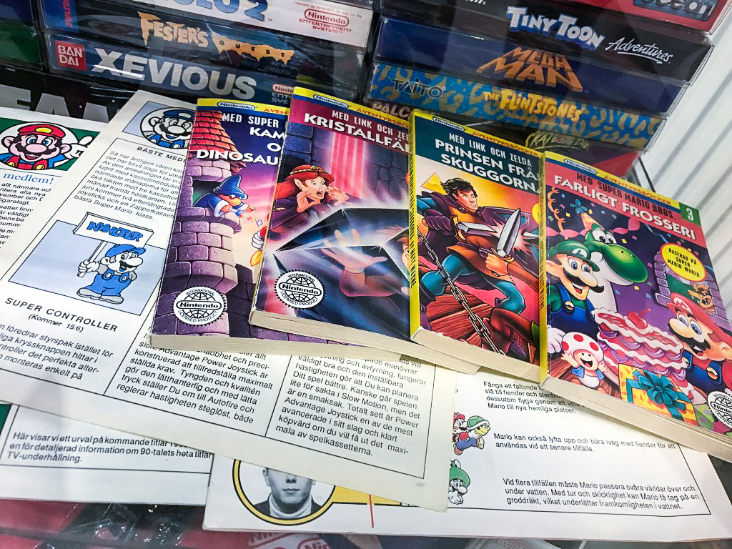 NES collection on display at Stockholms Gaming museum