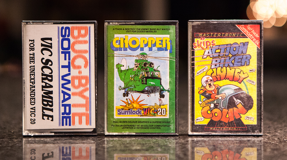 Vic Scramble, Chopper and Skips Action Biker Clumpsy Colin - VIC-20 and C64