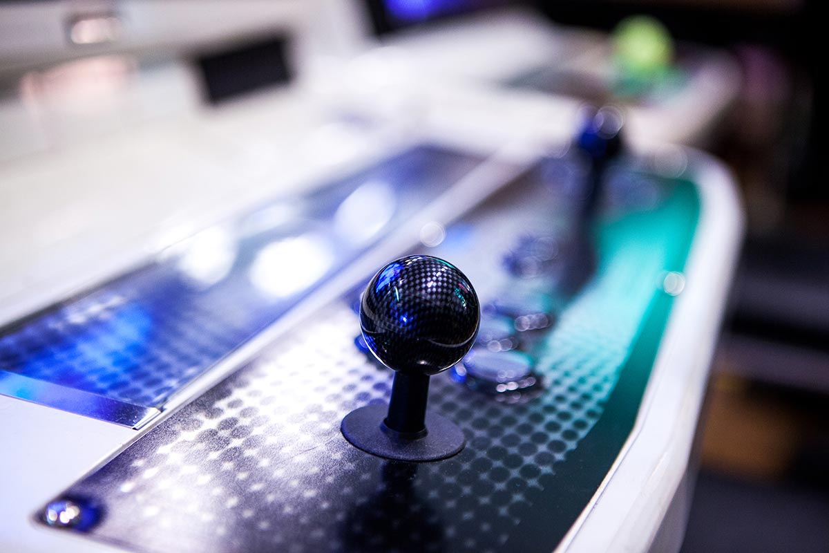 Black arcade joystick