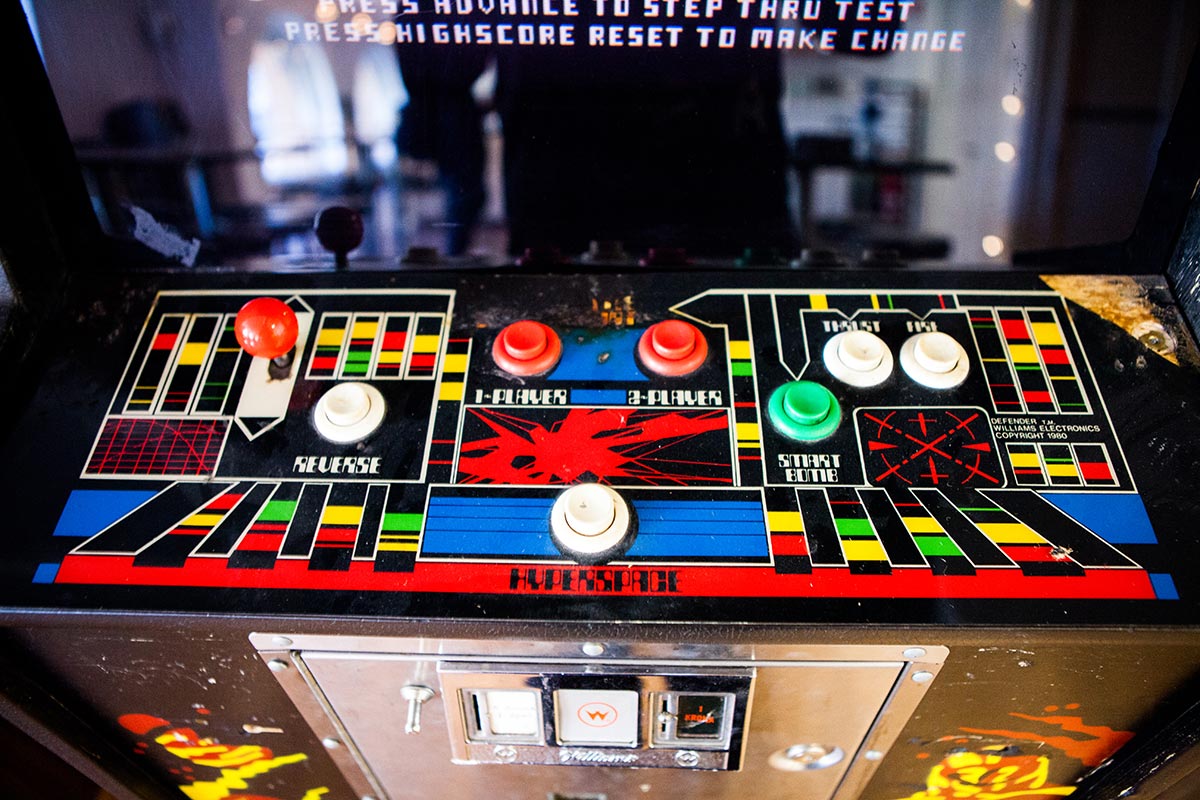 Defender arcade cabinet