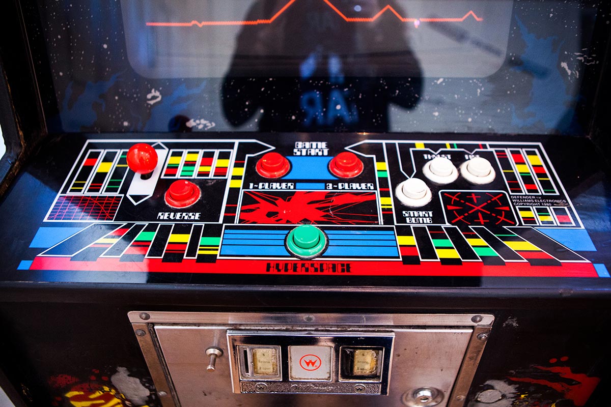 Defender arcade cabinet