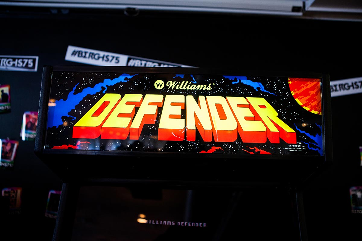 Defender arcade cabinet