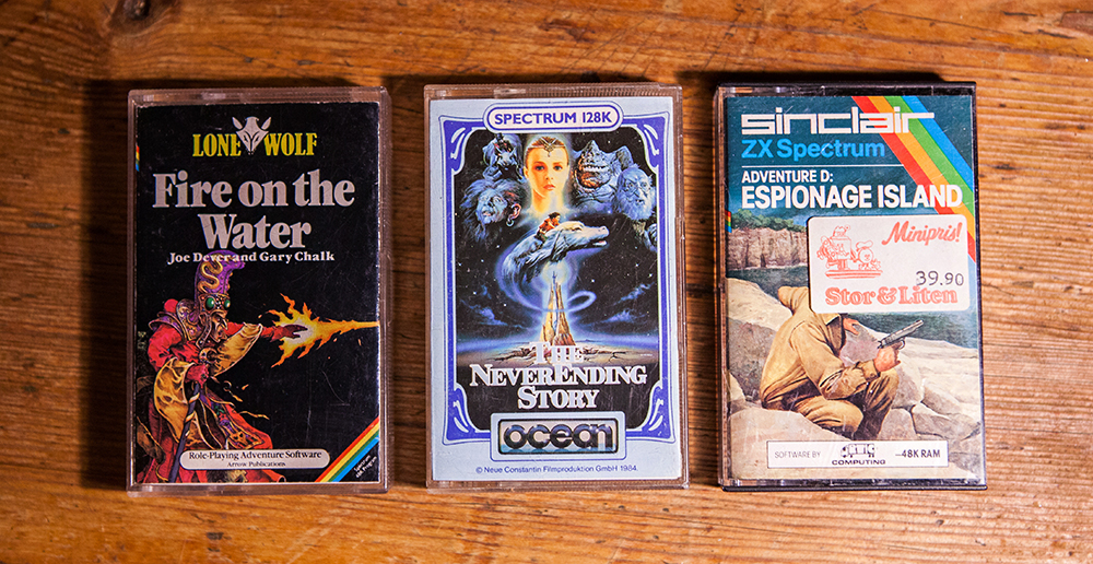 Fire on the Water, Never Ending Story and Espionage Island for ZX Spectrum