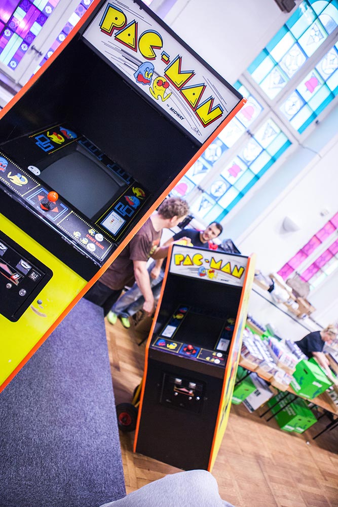 Pac-Man arcade cabinets
