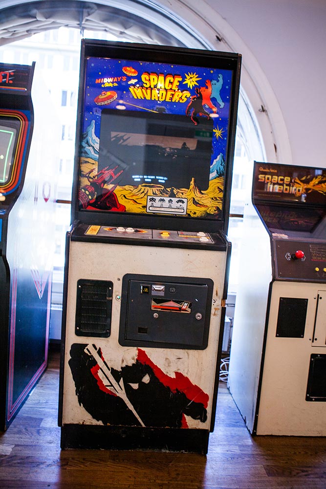 Space Invaders arcade cabinet