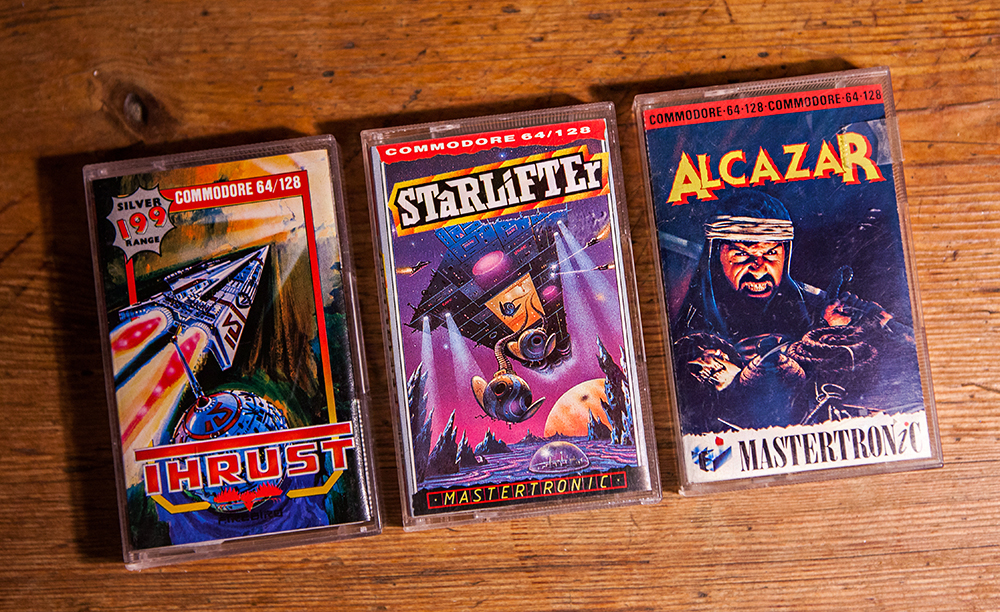 Thrust, Starlifter and Alcazar for C64
