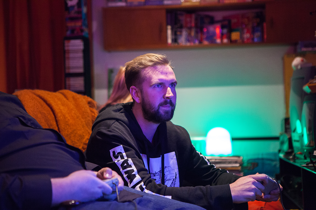 Cristian being serious in the Semi-finals at Retro Rumble