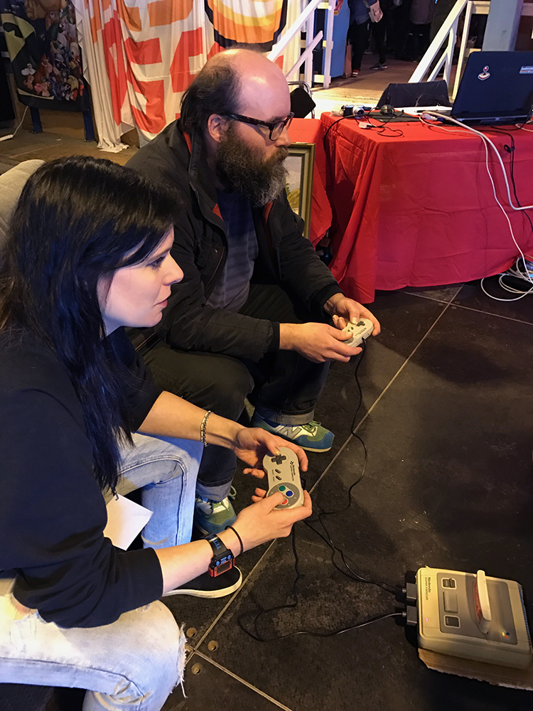Heidi and Johan battling in Tetris