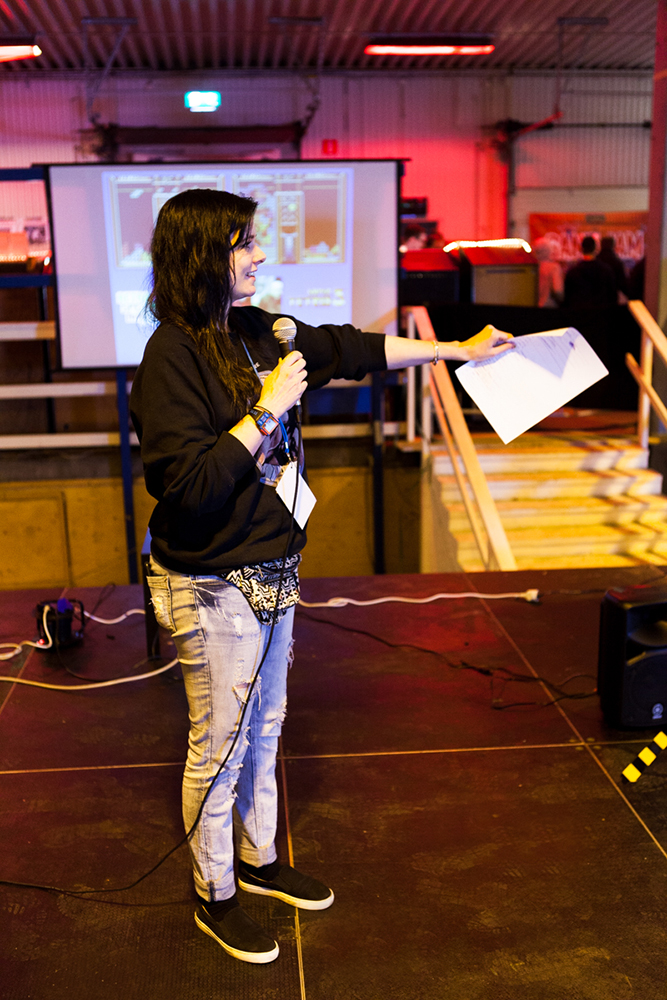 Heidi stopXwhispering hosting Tetris competition