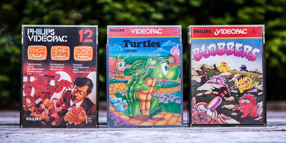 Philips Videopac Games 12 Take the money and run, 49 Turtles and 57 Blobbers